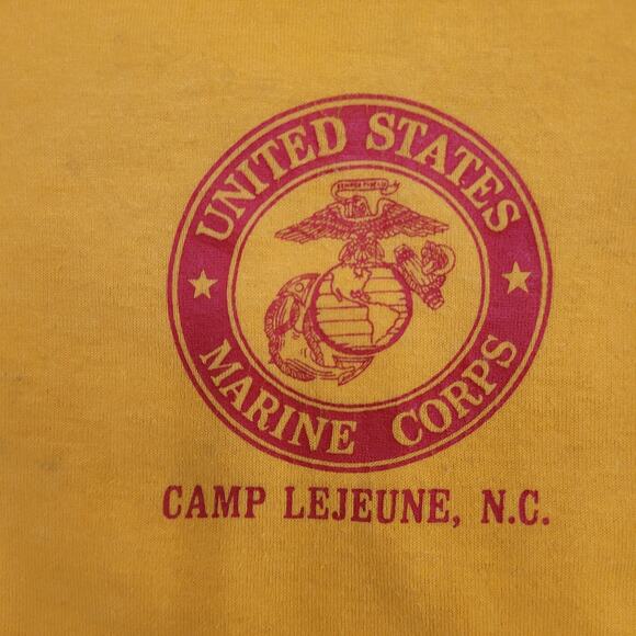 Vintage US-Marine Crop Shirt Womens S/M 18x15 USMC Camp-Lejeune - Picture 3 of 14